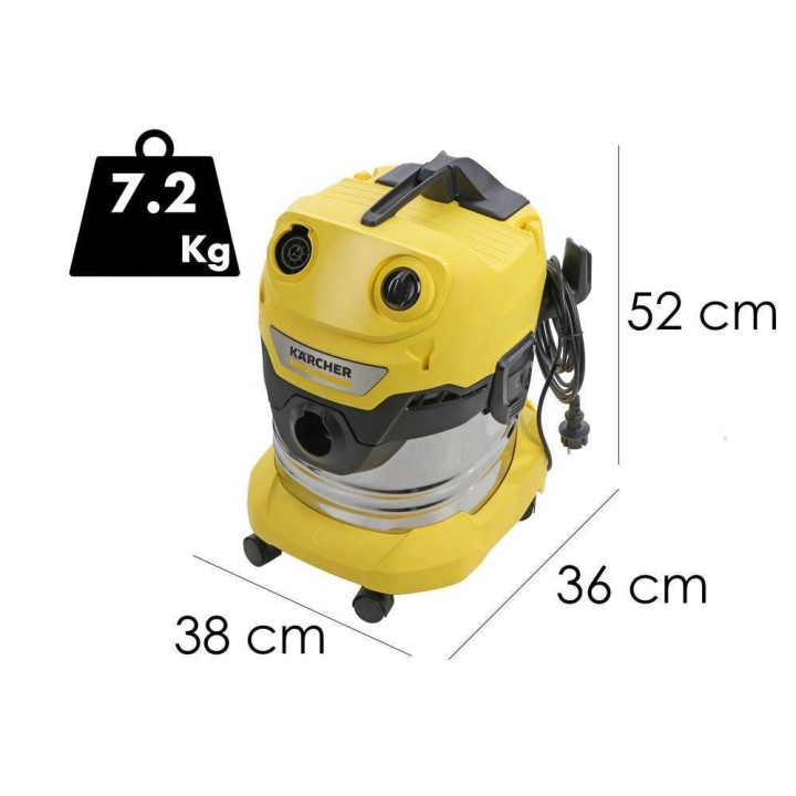 Karcher WD 4 S V-20/5/22 märkä-kuivaimuri, 1 000 W, 20 l, ruostumaton teräs