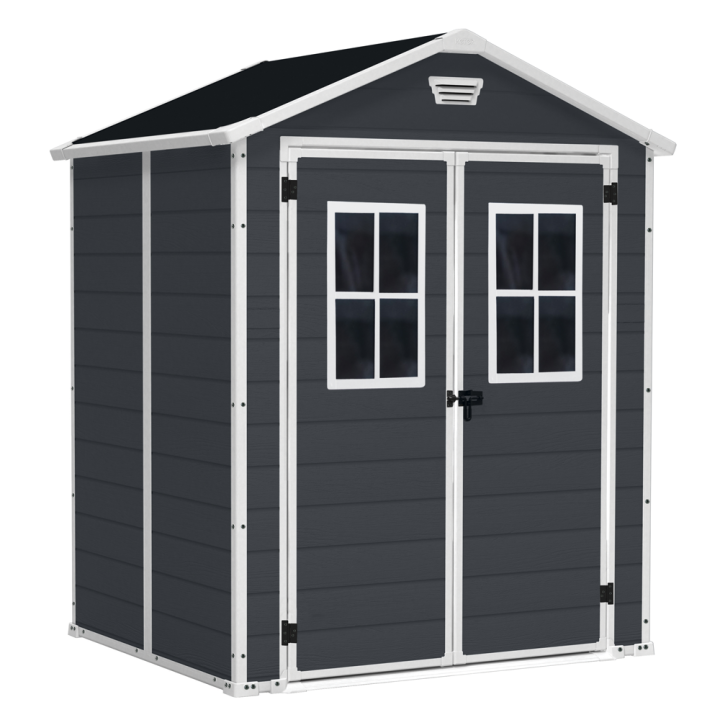 Keter Manor 6x5 puutarhavaja 185 152 226 cm musta