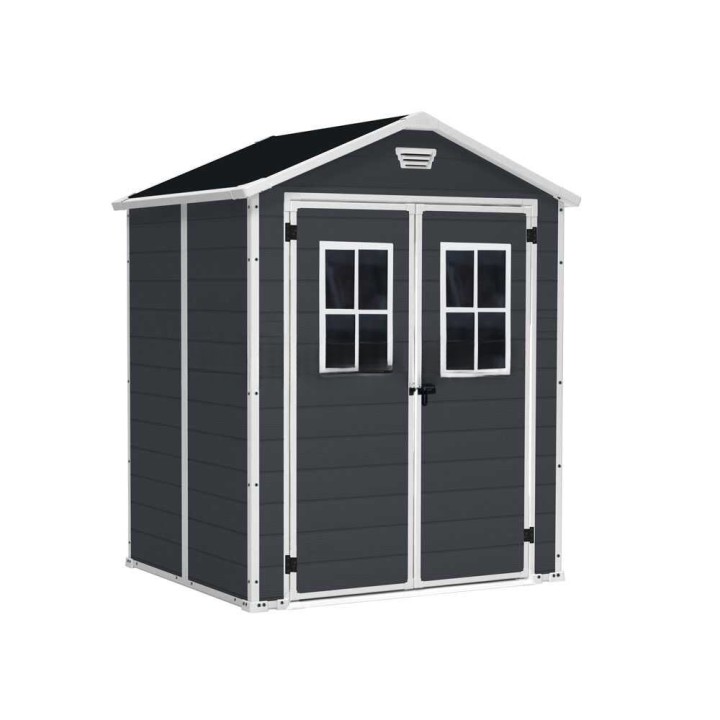 Keter Manor 6x5 puutarhavaja, 185 × 152 × 226 cm, musta