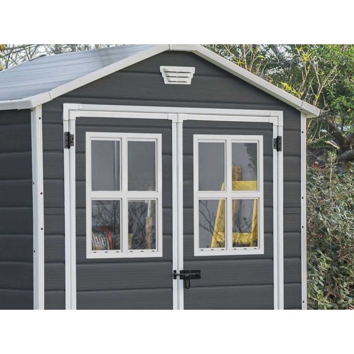 Keter Manor 6x5 puutarhavaja, 185 × 152 × 226 cm, musta