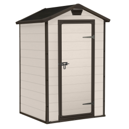 Keter Manor 4x3 beige puutarhavaja työkaluille 129 103 196 cm