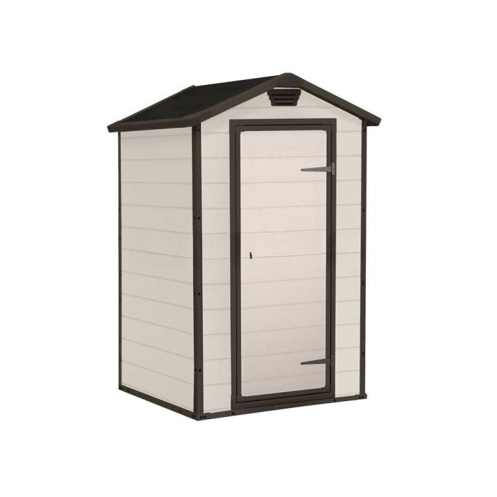 Keter Manor 4x3 beige puutarhavaja työkaluille, 129 × 103 × 196 cm