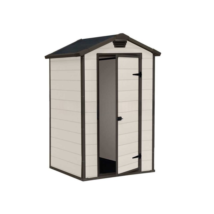 Keter Manor 4x3 beige puutarhavaja työkaluille, 129 × 103 × 196 cm