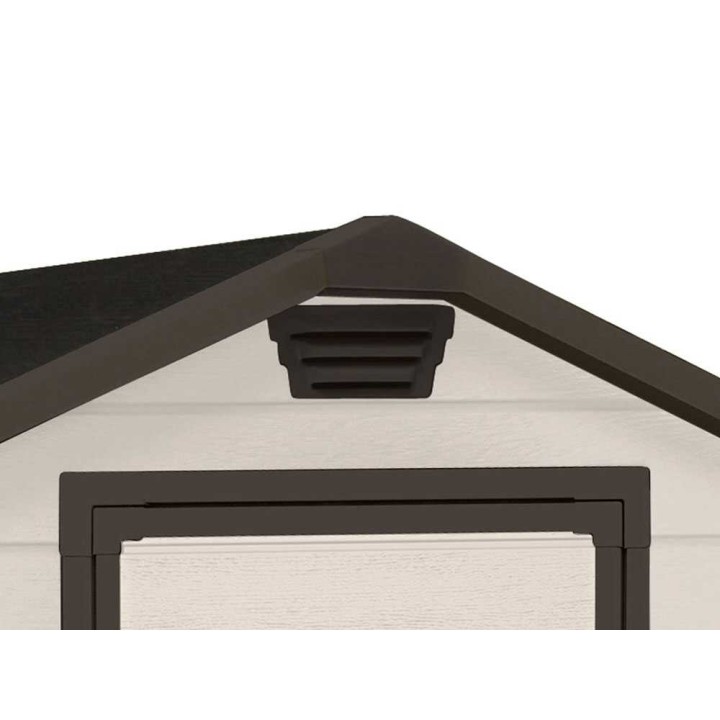 Keter Manor 4x3 beige puutarhavaja työkaluille, 129 × 103 × 196 cm