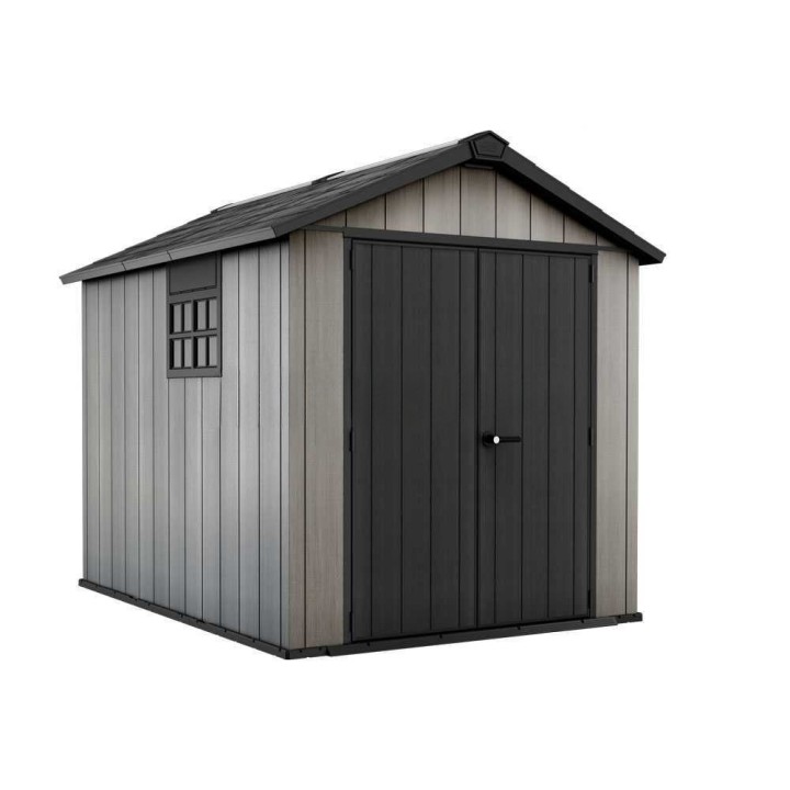 Keter Oakland 759 puutarhavaja, Duotech, 229 × 287 × 242 cm, lattia ja kattoikkuna