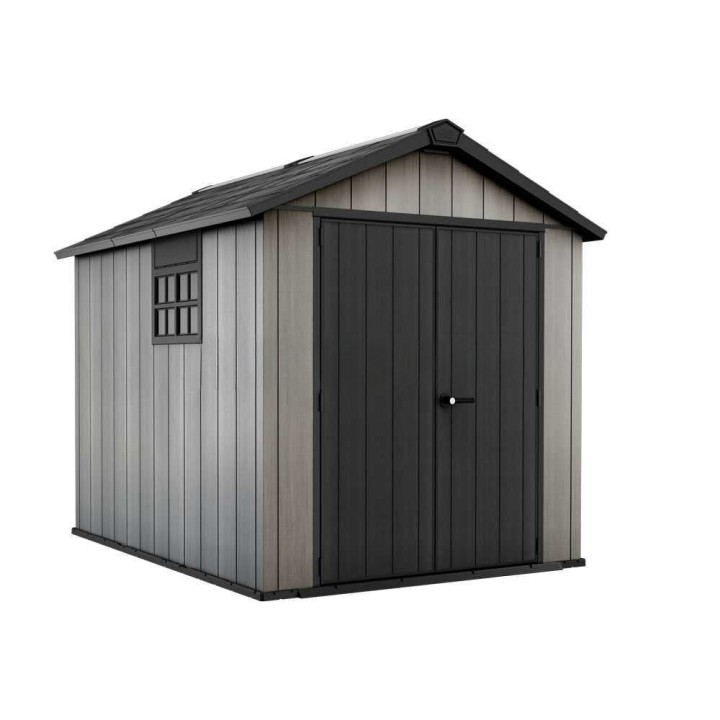 Keter Oakland 759 puutarhavaja, Duotech, 229 × 287 × 242 cm, lattia ja kattoikkuna