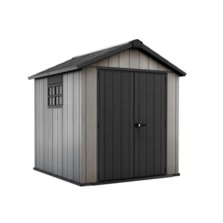 Keter Oakland 757 puutarhamökki, 229 × 223,5 × 242 cm, kaksilehtinen ovi