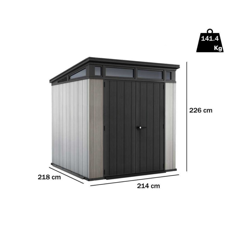 Keter Artisan 7x7 puutarhavaja, 214 × 218 × 226 cm, harmaa