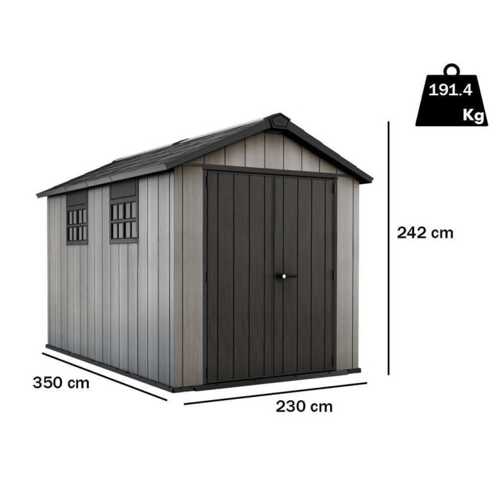 Keter Oakland 7511 puutarhavaja, Duotech, 230 × 350 × 242 cm