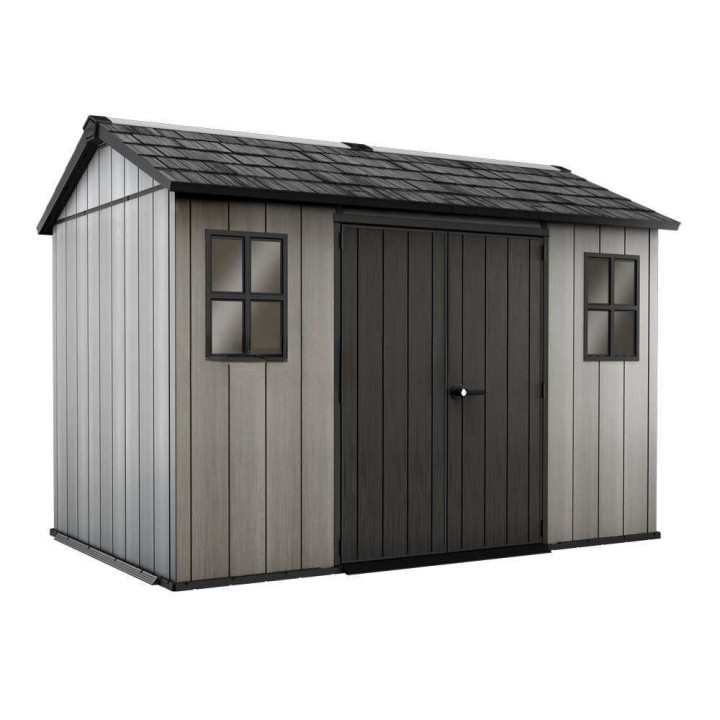 Keter Oakland 1175 puutarhamökki, 350 × 229 × 254 cm, PVC, kaksi ikkunaa