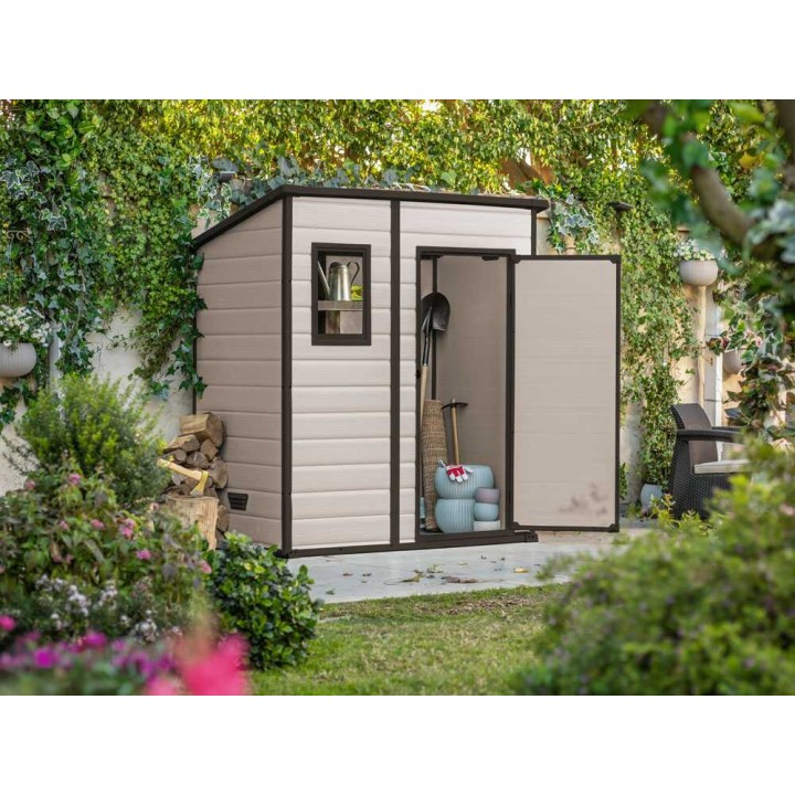 Keter Manor Pent puutarhavaja, beige, 183,5 × 111 × 200,5 cm
