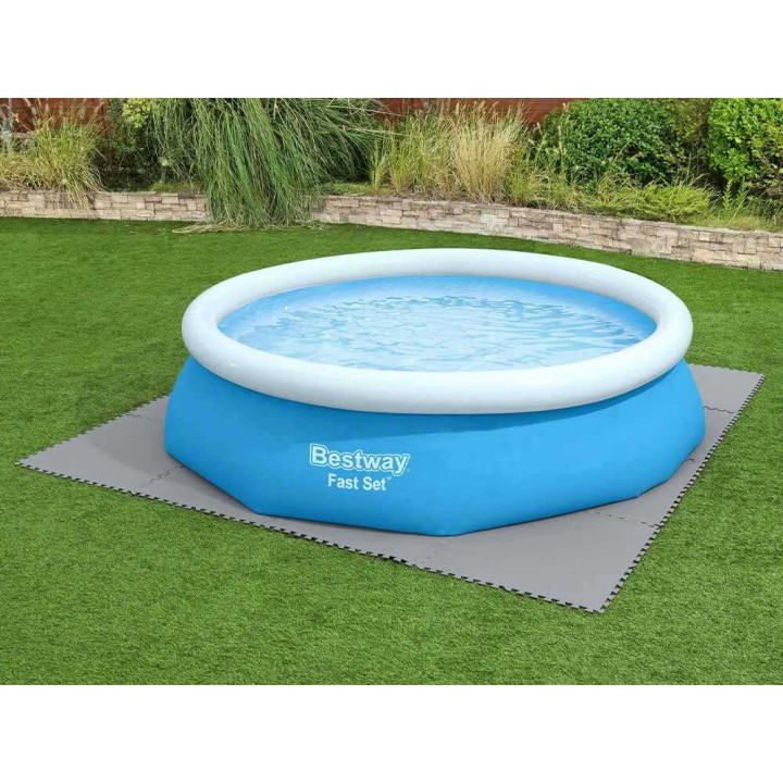 Bestway uima-altaan alusta 9 paneelia, 78 × 78 cm, harmaa