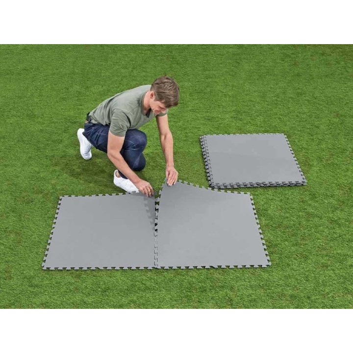Bestway uima-altaan alusta 9 paneelia, 78 × 78 cm, harmaa