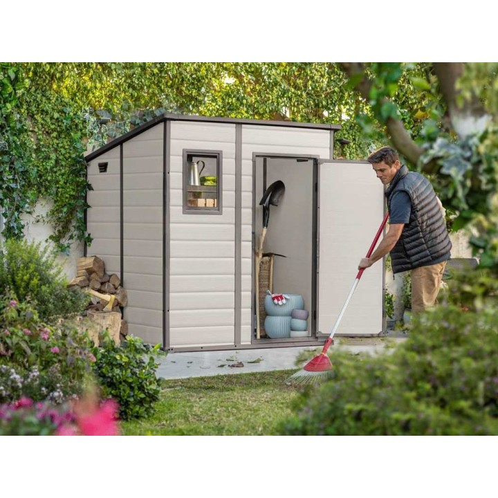 Keter Manor Pent puutarhavaja, 183,5 × 185 × 200 cm, PVC, beige