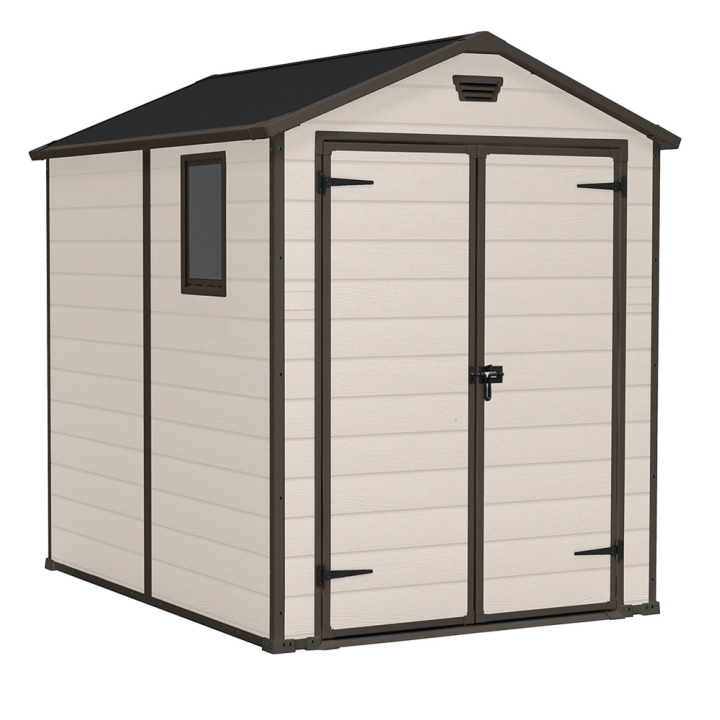 Keter Manor 6x8 beige puutarhavaja PVC 185 236 227 cm