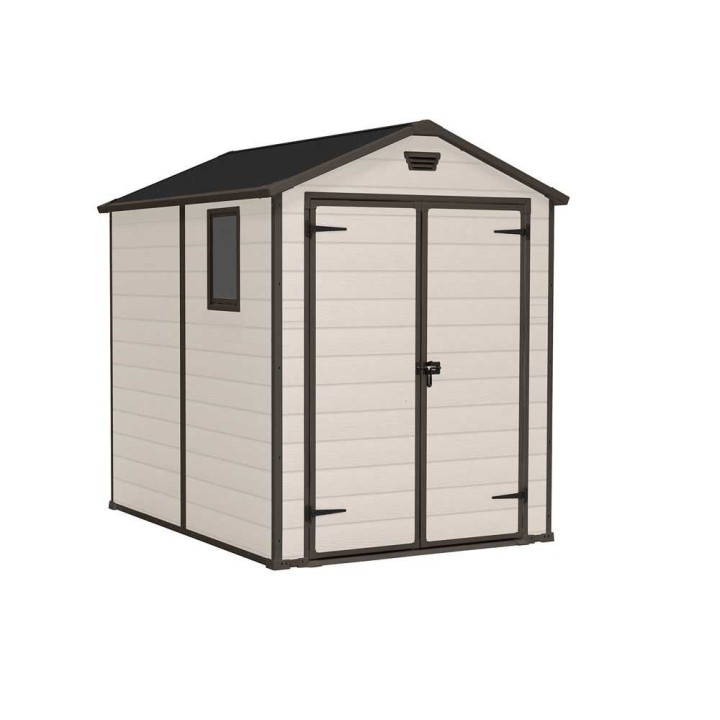 Keter Manor 6x8 beige puutarhavaja, PVC, 185 × 236 × 227 cm