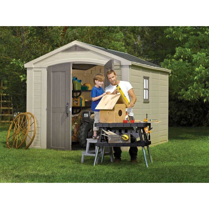 Keter Factor 8x11 beige puutarhavaja, PVC, 256,5 × 331,5 × 243 cm