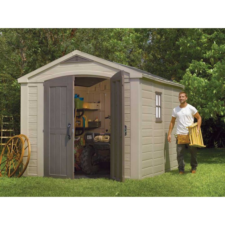 Keter Factor 8x11 beige puutarhavaja, PVC, 256,5 × 331,5 × 243 cm