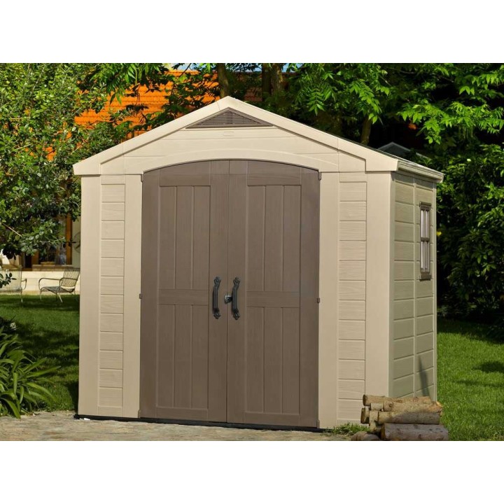 Keter Factor 8x6 beige puutarhavaja, 256,5 × 182 × 243 cm