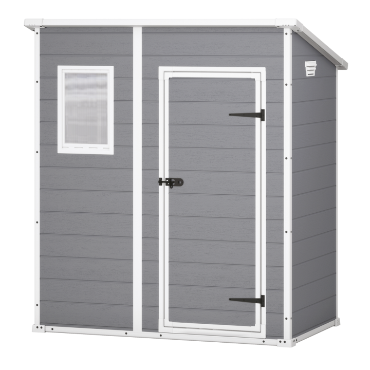 Keter Manor Pent 6x4 harmaa puutarhavaja 183 5 111 200 5 cm