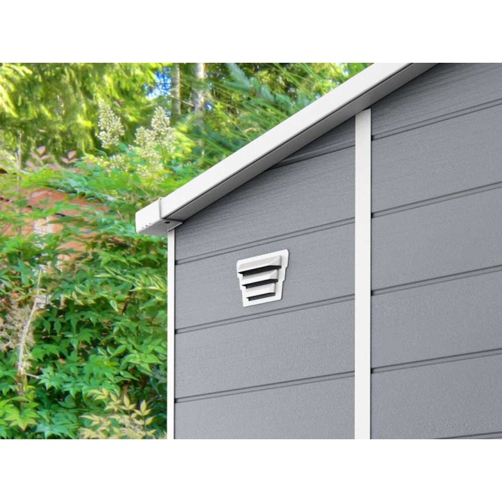 Keter Manor Pent 6x6 harmaa puutarhavaja, PVC, 183,5 × 185 × 200 cm