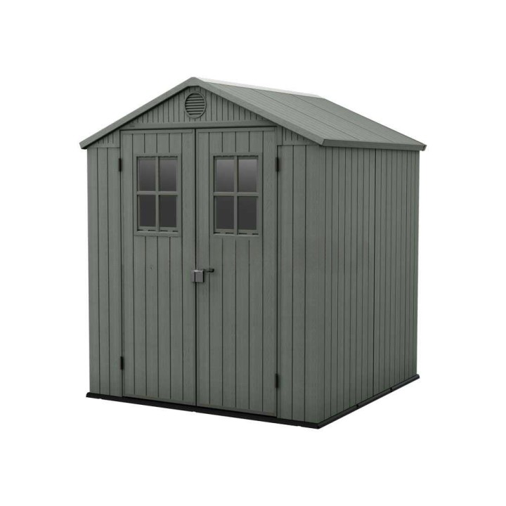 Keter Darwin 6x6 vihreä puutarhavaja, 190 × 183 × 221 cm, PVC, lattia ja 2 ikkunaa