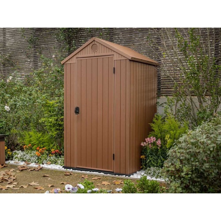 Keter Darwin 4x4 puutarhavaja, ruskea, 123,8 × 117 × 205,1 cm