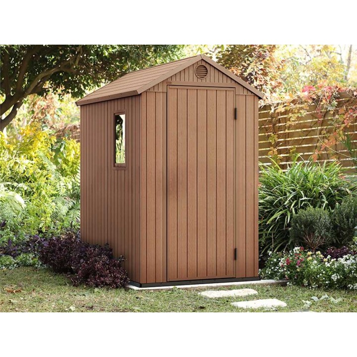 Keter Darwin 4x6 säilytysvaja, ruskea, 125,8 × 184,5 × 205,1 cm