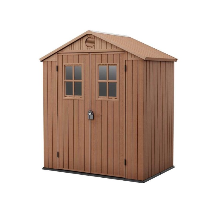 Keter Darwin 6x4 puutarhavaja, ruskea, 190 × 122 × 221 cm