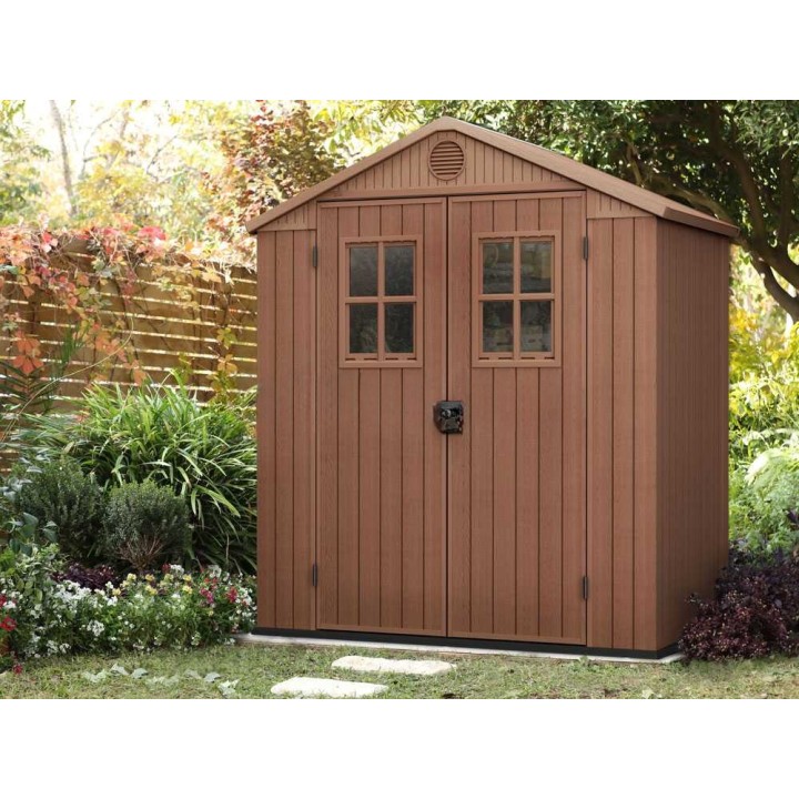 Keter Darwin 6x4 puutarhavaja, ruskea, 190 × 122 × 221 cm