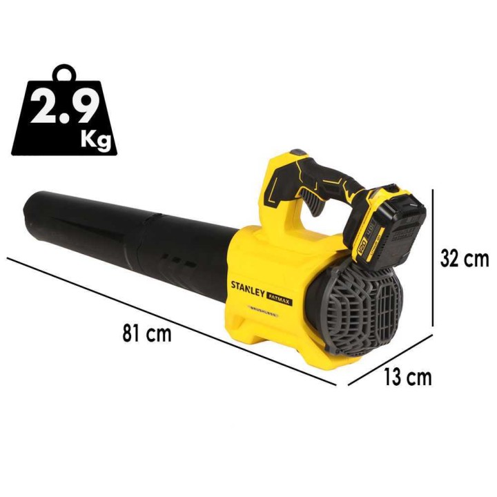 Stanley Fatmax SFMCBL730 akkulehtipuhallin, 20 V, 4 Ah, 177 km/h