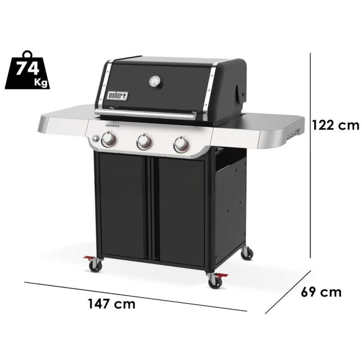Weber Genesis E-315 kaasugrilli, 11,4 kW, 3 310 cm²
