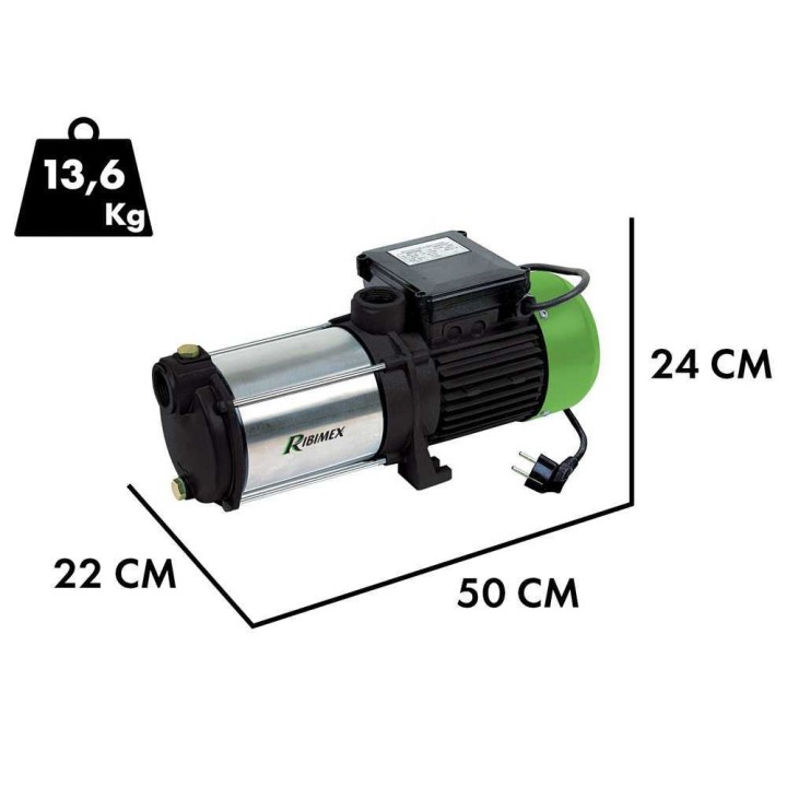 Ribimex PRMCA5 sähköinen itseimevä puutarhapumppu, 1 450 W, 5 juoksupyörää