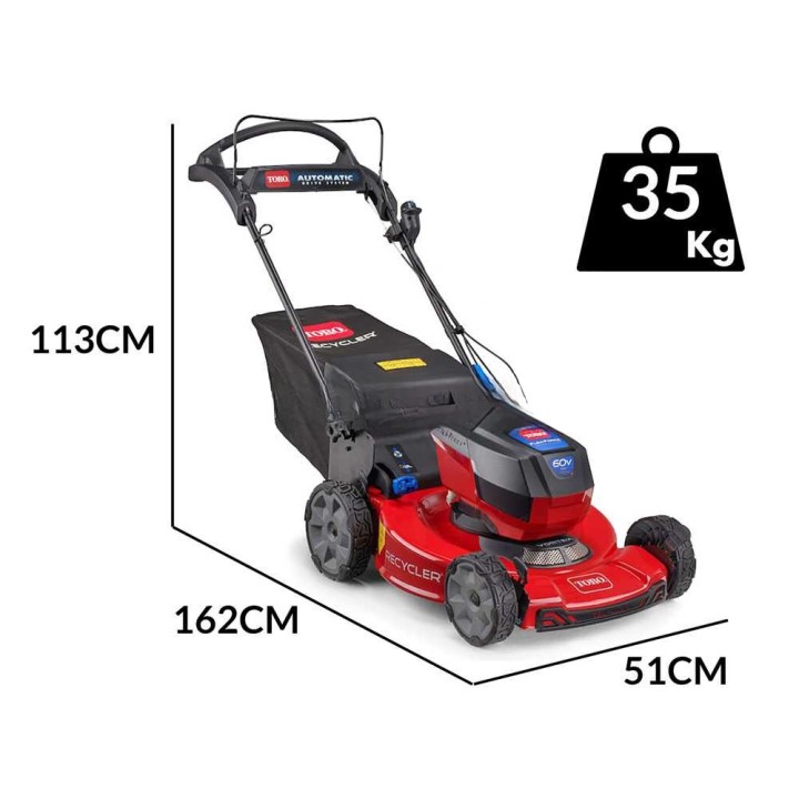 Toro eS55AST akkuruohonleikkuri, 60 V, 6 Ah, 55 cm, 63 l