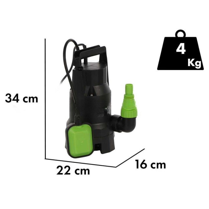 Ribimex PRPVC400C uppopumppu likavedelle, 400 W, 9 500 l/h