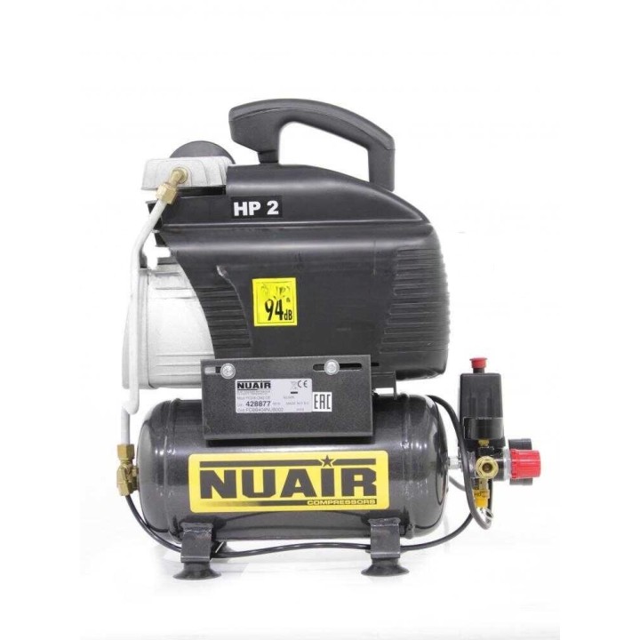 Nuair FC 2/6 kannettava paineilmakompressori, 2 HP, 6 l, 230 V