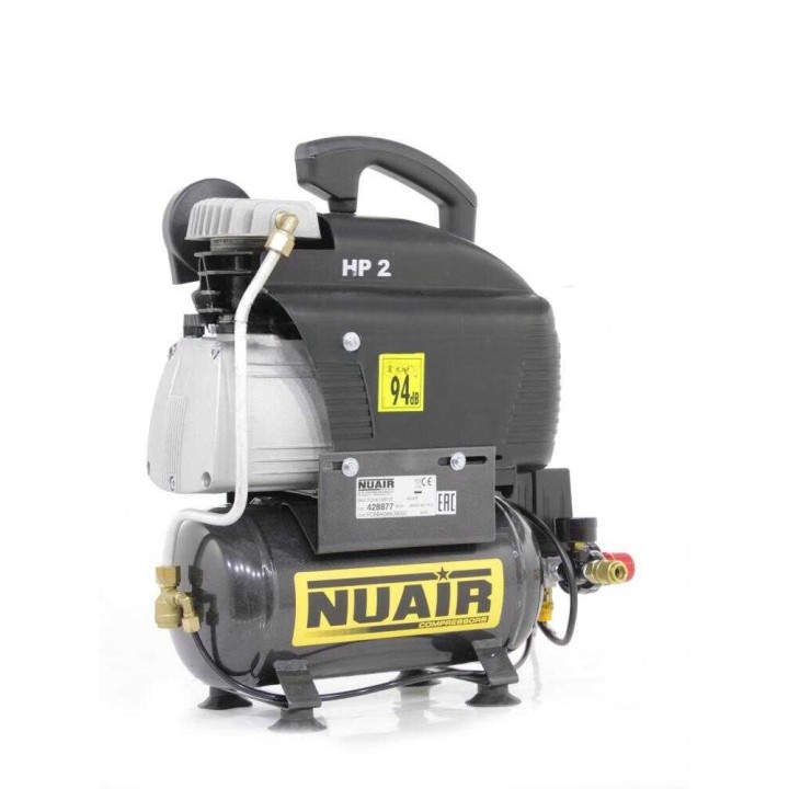 Nuair FC 2/6 kannettava paineilmakompressori, 2 HP, 6 l, 230 V