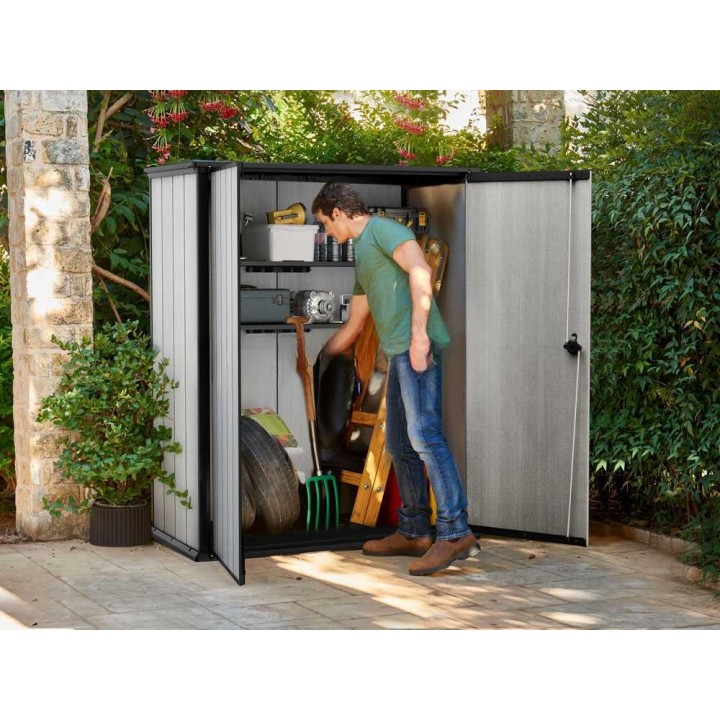 Keter High Store+ puutarhakaappi työkaluille, 1 400 l, 140 × 73,6 × 170,4 cm