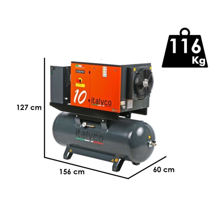 Italyco KVE 10/270 ruuvikompressori, 10 bar, 270 l, 10 HP