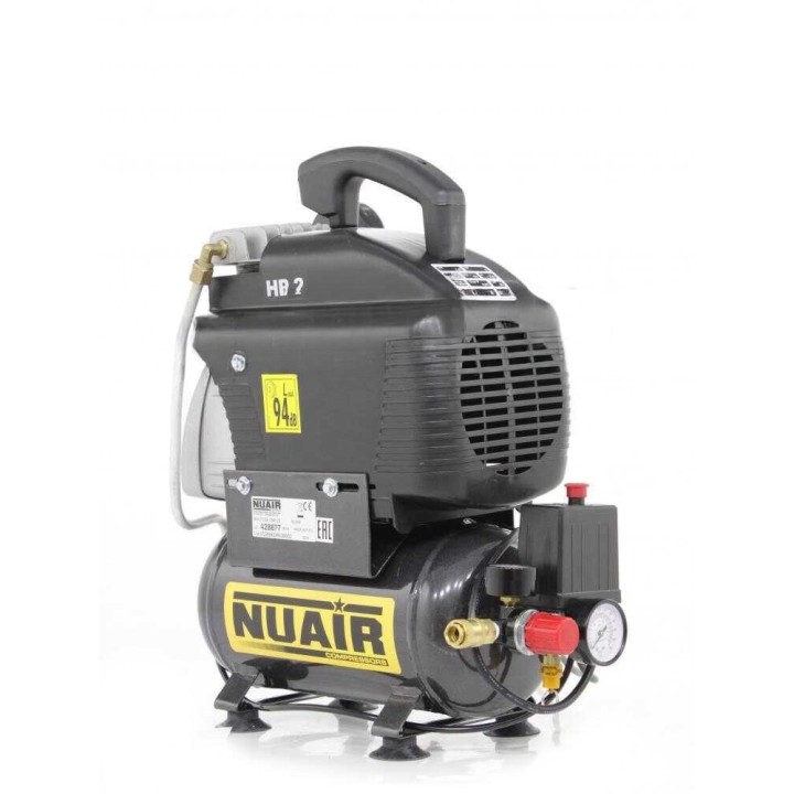 Nuair FC 2/6 kannettava paineilmakompressori, 2 HP, 6 l, 230 V