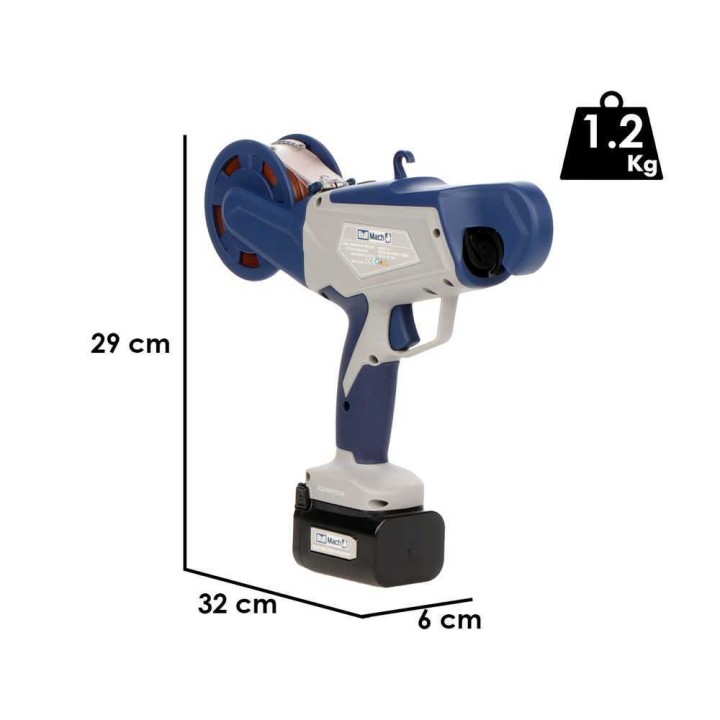 Bullmach Arianna 60-40 akkukäyttöinen viiniköynnösten sidoskone, 25 mm, 60 W