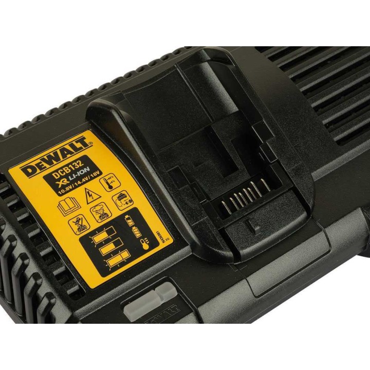 DeWalt DCB132-QW kaksoislaturi 18/54 V akuille, 4 A