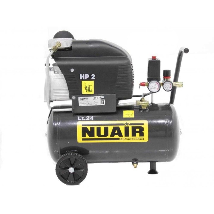 Nuair FC2/24 sähkökompressori, 2 HP, 24 l, 8 bar, 230 V