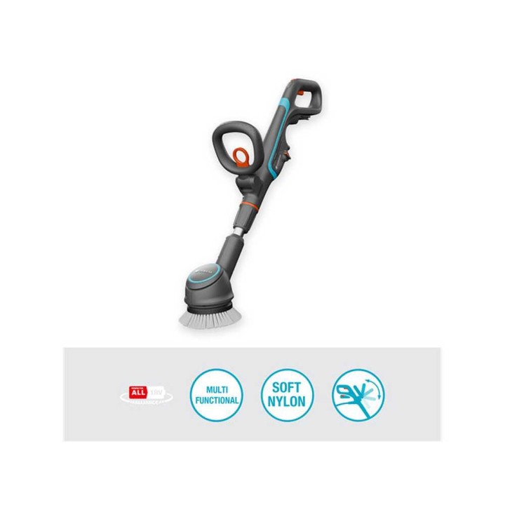 Gardena AquaBrush Compact 02/18V lattianpesuharja, 18 V, ilman akkua ja laturia