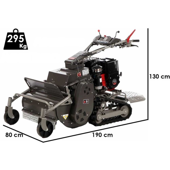 Weibang WBGT6813-TE telaketjuvetoinen hybridivasaramurskain, 9 HP, 68 cm