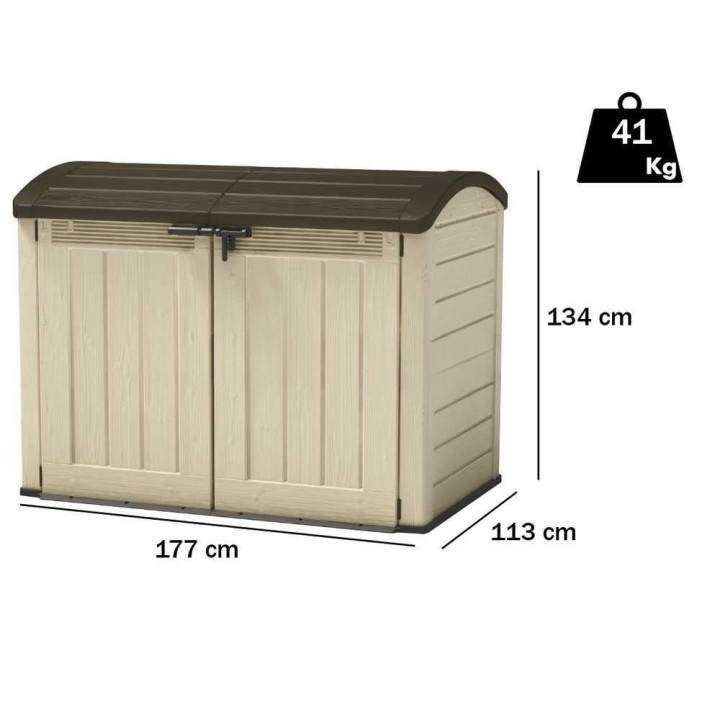 Keter Store it Out Ultra puutarhavaja, PVC, 2 000 l, 177 × 113 × 134 cm