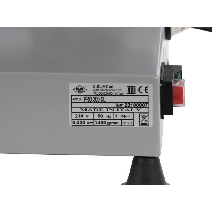 Celme PRO 300 XL -ammattikäyttöön tarkoitettu lihaleikkuri, 300 mm, 120 W, 230 V