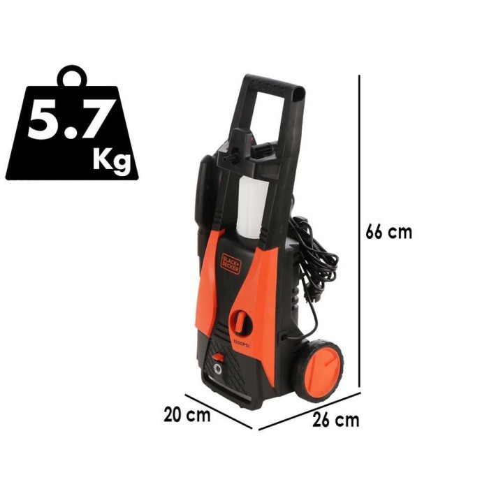 Black & Decker PW1450TDL-QS kylmävesipainepesuri, 105 bar, 426 l/h