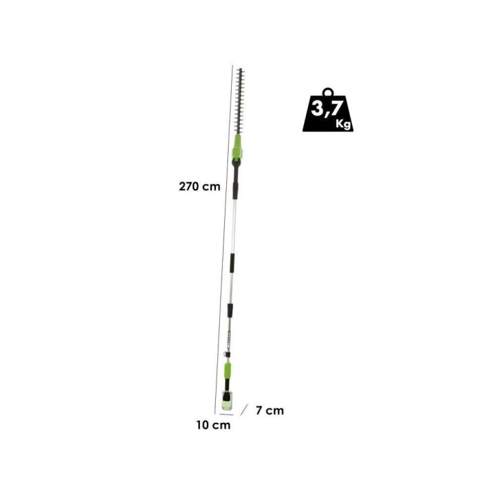 Greenworks G48PHTII akkupensasleikkuri varrella, 48 V, 51 cm, ilman akkua ja laturia