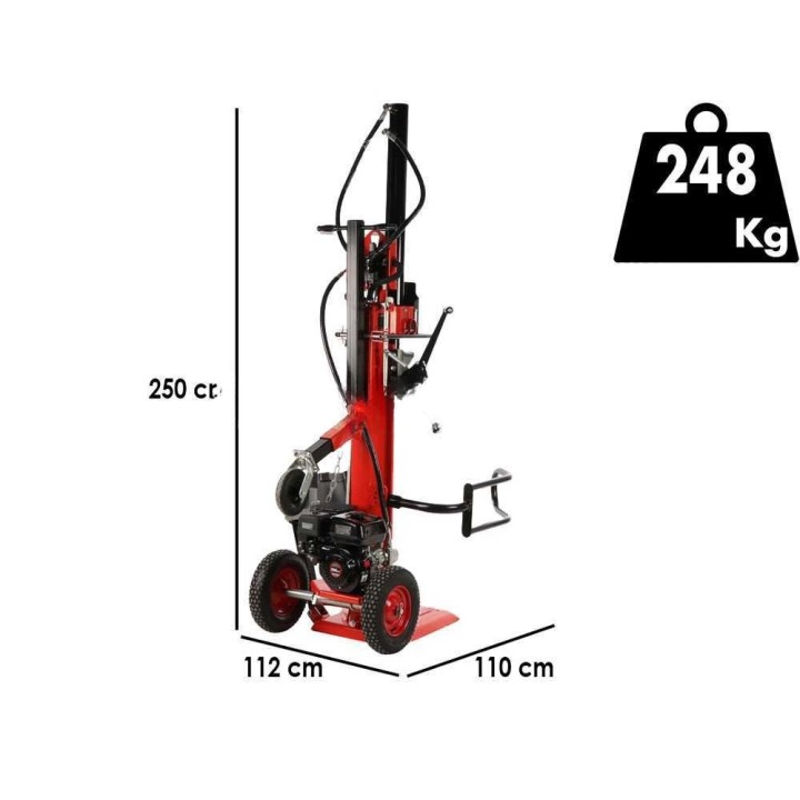 Blue Bird LSE 22000 pystymallinen halkomakone, Loncin G300F 302 cm³, 22 t